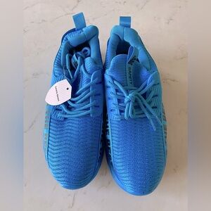 Blue Lightweight Knit Sneakers with Slip-On Design